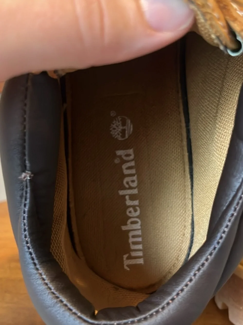 Timberland Men's Low Top Wheat Leather Boots with Black Collar